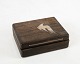 Box in rosewood decorated with a fish of silver, in great vintage condition.