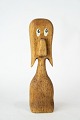 Figur med øjne i teak fra 1970erne 