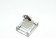 Elegant lady ring with pink stone in 14 carat goldSize 61
