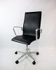 Oxford Classic Kontorstol - Model 3293C - Sort Læder - Arne Jacobsen - Fritz Hansen
