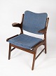 Armstol - Teak - Blåt Stof - Arne Hovmand Olsen - 1960