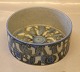 Bo Kristiansen skål  7 x 17 cm med bogstaver Royal Copenhagen Gallery no 155 of 500 signeret K. Kongelig Dansk Fajance