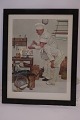Litografi af Kurt ArdNyindrammet litografi af Kurt Ard (Født 1925)Kendt dansk illustratorDet er altid en fornøjelse at se på hans tegninger