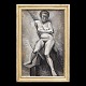 William Scharff, 1886-1959, oil on paper on canvas. Signed and dated 1921. Visible size: 62x37cm. with frame: 72x47cm