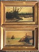 Two smallSouthern motifs.Signed A. Jardinel800 kr total