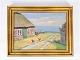 Oliemaleri med land motiv signeret C. Thornild.