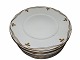 Hvidt med Guldguirlande Art Nouveau  Middagstallerken 25,0 cm.