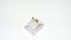 Ladies ring with two brilliants and one zirconia 14 carat goldSize 54
