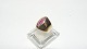 Elegant lady ring with light stones in 14 carat goldSize 54