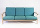 3 pers. Sofa -  Model GE290 - Egetræ - Blåt Hallingdal uld - Hans J. Wegner -  Fremstillet af Getama - 1960