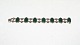 Georg Jensen Bracelet # 63 With Green StonesStamped Georg Jensen Sterling