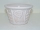Hjorth art potteryWhite jar with flowers
