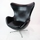 Ægget - Model 3316 - Sort Klassisk Læder - Arne Jacobsen - Fritz Hansen - 2001