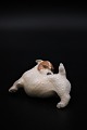 Royal Copenhagen porcelænsfigur sealyham terrier.RC# 3087. 1. sort. L:10cm.