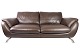 Stor 2 pers. Sofa - Brunt læder - Stel af Metal - Fremstillet af Italsofa