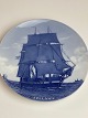 Fregatten Jylland, mindeplatte / platte af Christian Blache for Royal Copenhagen i 1909, begrænset antal produceret