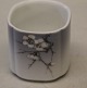 2301-1057 RC Square Vase 5.5 x 6 cm with Flower branch and butterfly Royal Copenhagen 