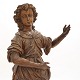 A very large wood cut Baroque statue. Germany circa 1700-20. H: 150cm. W: 56cm. D: 41cm