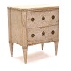 Light grey decorated Gustavian commode. Sweden circa 1780-1800. H: 79cm. W: 69,5cm. D: 45cm