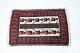 Carpet in red and white colours, in great vintage condition from the 1960s. 