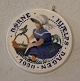 1930 Pige med madkurv Oscar Willerup 8,7 cm Royal Copenhagen Aluminia fajance Børnehjælpsplatte