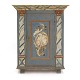 Mid 18th century carved Swedish Baroque cabinet. Circa 1750. H: 172cm. W: 138cm. D: 57cm