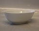 4232 RC White ribbed oval bowl 6.5 x 18 cm Blanc de Chine Royal Copenhagen