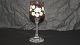 Rømerglass Port wine with floral motif Pink coloredHeight 14.5 cm