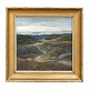 Erik Raadal, 1905-41, oil on plate. Landscape at Gjern, Denmark. Signed and dated 1933. Visible size: 38x38cm. With frame: 52x52cm