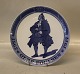 # 170 The actor Olaf Poulsen. Inscription: 1867 OLAF POULSEN 1917.  Royal Copenhagen Collector Plate