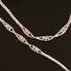 Set of 14 whitegold neck- and bracelet, 14kt whitegold with diamonds by Jos, Kahn, Copenhagen, 1957-90. Circa 1,0ct. Necklace L: 43cm. Bracelet: L 19cm
