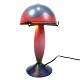 Fransk bordlampe - Glas - Mørke Lilla & Bordeaux farver - Dekoreret Med Sommerfugle - Signeret Le Verre Francais - 1920