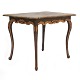 Mid 18th century Rococo table, black painted. Table with cabriole legs and gilt cuts. Sweden circa 1760. H: 77cm. Top: 72x103cm