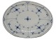 Blue Fluted PlainPlatter for gravy boat from 1840-1850