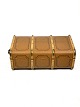 Antique suitcase of leather and with brass latches from around the 1920s. 