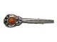 Cort Hannibal  sølvArt Nouveau broche med rav fra 1914-1937