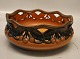 716 Fruit bowl cherry border 10 x 24 cm Karen Hagen 1909 Ipsen Danish Art Pottery 1843-1955