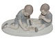 Rare Bing & Grondahl figurineTwo boys playing with bricks