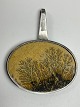 Large, modernist Sven Haugaard pendant in 925 sterling silver with dendrite