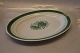 0929-12 Fad, ovalt 27 x 38 cm   Aluminia Fajance Grøn Trankebar