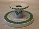 1796-12 Candlestick, round 6.5 x 12 cm Aluminia Faience Green Tranquebar