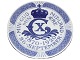 Royal Copenhagen Mindeplatte fra 1920Kong Christian X's 50 års fødselsdag