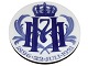 Royal Copenhagen Mindeplatte fra 1921Norges Kong Haakon VII og Dronning Mauds Sølvbryllup 1896-1921