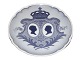 Stor Royal Copenhagen Mindeplatte fra 1923Kong Christian X's og Dronning Alexandrines sølvbryllup