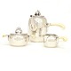 Holger Rasmussen, Denmark, silver coffee service. Ivory handles. Denmark circa 1940. H: 16cm. Weight all pieces: 672gr