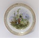 Royal Copenhagen. Fauna Danica. Jagtstel.  Frokost tallerken. Model # 239 - 3550. Diameter 22 cm. (1 sortering). Tetrao bonasia. Tallerken er med reparation. (se foto)