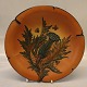 128 X Fruit dish with artichoke & bees 27 cm Axel Sørensen 1939 Ipsen Danish Art Pottery