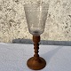 German glass with engravings on later wooden base* 450 DKK