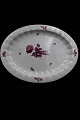 Sjældent Royal Copenhagen ovalt fad i Purpur Blomst -Kantet med guldkant. 48x37cm.RC#424/8541. 2.sort. (1870-90)