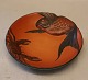 230 XVI Tray with fish & crab 12.5 cm Axel Sorensen 1927 Ipsen Danish Art Pottery